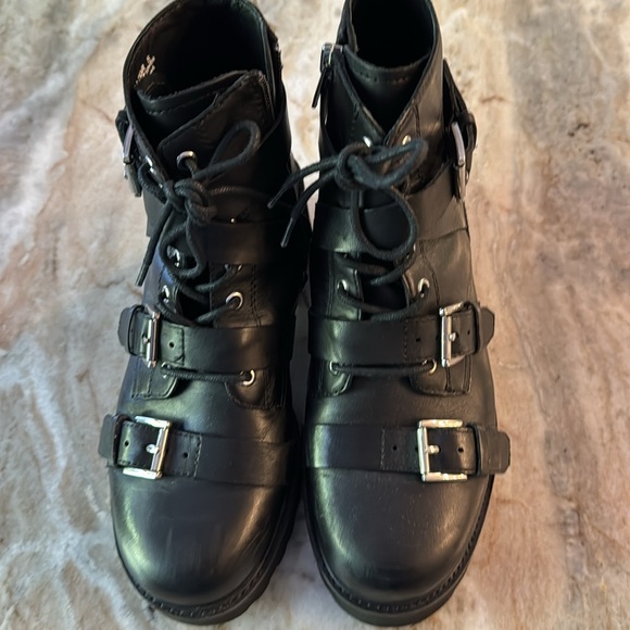 ASH GENUINE LEATHER COMBAT BOOTS - Picture 2 of 5